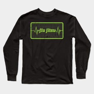 Jiu Jitsu Fighting Heartbeat Pulse Long Sleeve T-Shirt